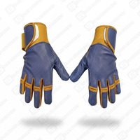 Gants de frappe professionnels bleu marine à manchette longue pour baseball/softball, fermeture auto-agrippante, taille XL adulte, les plus vendus