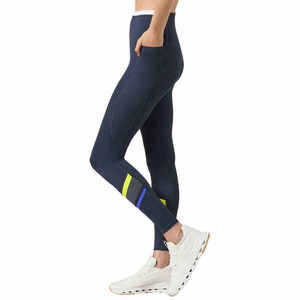 High-Waisted Gym <b>Leggings</b> Women Athletic Yoga Pants <b>with</b> Side <b>Pockets</b> Breathable Workout Tights Custom Activewear OEM - Product Image 3