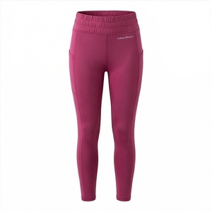 North Approach High Waist Full Length Yoga <b>Leggings</b> <b>With</b> <b>Pockets</b> Solid Color Seamless Design Four-Way Stretch Women's Sportswear - Product Image 1