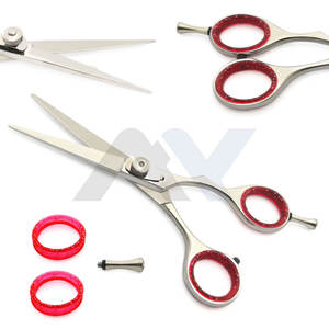 Ciseaux de coiffure personnalisables argentés pour hommes, femmes, animaux domestiques, usage domestique, salon et barbier - Product Image 2