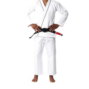 ชุดคาราเต้สีขาว ชุดฝึกศิลปะการต่อสู้ ผ้าฝ้าย เย็บเสริมความแข็งแรง ชุดบีเจเจระดับมืออาชีพ - Product Image 1