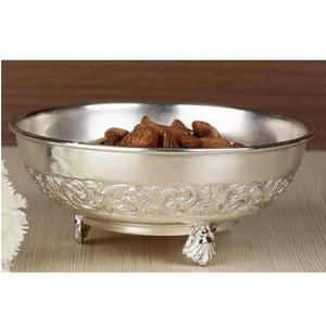 Bol à chocolat décoratif en métal écologique Royal Look avec couvercle, bol à fruits en aluminium à prix abordable - Product Image 5