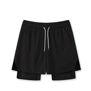 Pantalones Cortos Deportivos de Compresión 2 en 1 para Hombre, con Logotipo Frontal Personalizado, para Boxeo, Running, Entrenamiento Atlético y Fitness, 100% Algodón Transpirable - Product Image 3