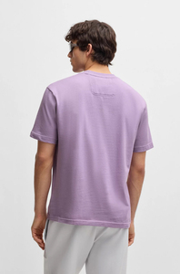 Camiseta Extra Grande de Primera Calidad para Hombre, Color Lila, Estilo Urbano Informal, Manga Corta, Algodón Suave, Estilo Marfa International - Product Image 4