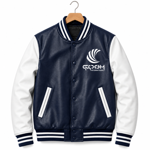 Chaqueta Varsity de Invierno Personalizada con Logotipo Bordado en la Parte Delantera, Diseño Universitario de Béisbol para Hombre - Product Image 4