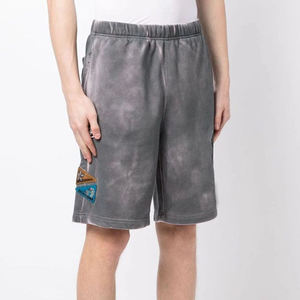 Shorts pour hommes en coton 100% délavé à l'acide, style vintage, avec logo personnalisé, taille élastique et cordon de serrage, pour la gym et l'entraînement, fabrication en gros - Product Image 5