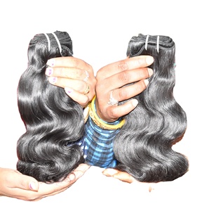 Extensiones de Cabello Humano Indio Virgen 100% Natural, Ondulado, Cutícula Alineada, Precio de Fábrica al por Mayor, Proveedor y Fabricante, Color Negro - Product Image 5