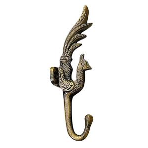 Porte-manteau mural en métal robuste à double crochet, support de rangement en fer à forte capacité de charge pour manteaux, chapeaux et serviettes - Product Image 4