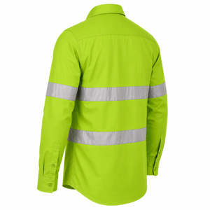 Wholesale Men Industrial Wear <b>Shirt</b> High Visibility Reflective Tape Long Sleeve Button Down <b>Shirt</b> Vibrant Tone <b>Welding</b> <b>Shirt</b> - Product Image 4
