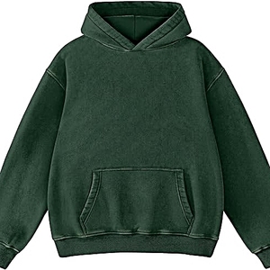 Vente en gros de sweats molletonnés épais 100% coton 360g sans cordon, service OEM, logo personnalisé, streetwear oversize pour l'hiver - Product Image 6