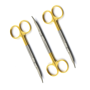 กรรไกรโกลด์แมนฟ็อกซ์คุณภาพสูง 3 ชิ้น แบบโค้ง TC ขนาด 13 ซม. สำหรับงานทันตกรรม ศัลยกรรม สัตวแพทย์ ตัดได้อย่างแม่นยำ รุ่นโปรแม็กซ์ - Product Image 3