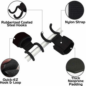 OEM ODM Pro Fitness Weight Training Metal Hook Hand Grips Adjustable Wrist Wrap Support Straps Lifting Power Hooks - Product Image 5