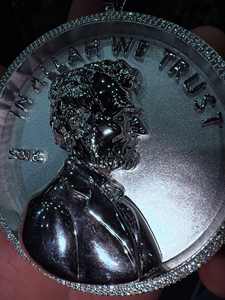 Pendentif médaillon Abraham Lincoln glacé en Moissanite VVS avec chaîne à maillons, Tendance, Meilleure Vente, Promotion, Hip Hop Bling, Luxe, Article d'exception - Product Image 5