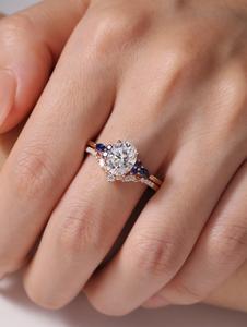 Anillos de Trébol para Niñas, Diseño 2026, Plata de Ley S925, Diamante Cultivado en Laboratorio IGI, Chapado en Oro Esmeralda de 18K, Ajustables - Product Image 4