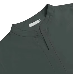 Wholesale Premium Cotton Stand Collar Modest <b>Men's</b> Islamic Eid Plus Size Loose Fit Floor Length Short Sleeve Quick Dry - Product Image 4