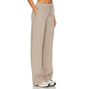 Nesta Sports 2026 – Pantalon de jogging en molleton français pour femme, 100 % coton, extensible dans quatre directions, coupe ample, respirant, uni, idéal pour l'hiver - Product Image 2