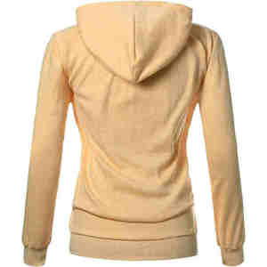 Sweat-shirts à capuche personnalisés de haute qualité pour femmes, coupe ajustée, unis, vêtements pour femmes - Product Image 4