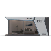 Villa capsule spatiale résistante aux intempéries, design personnalisé, maison modulaire portable avec toutes les commodités pour usage hôtelier
