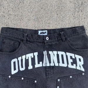 Pantalones Cortos de Mezclilla Sólidos para Hombre, Estilo Gótico, Holgados, Vintage, Transpirables, Ecológicos, Estilo Urbano Americano Y2K - Product Image 6