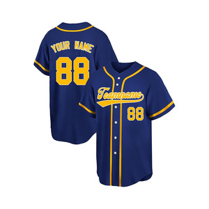 Maillot de baseball personnalisé, nom et numéro imprimés, chemise d'équipe pour hommes, femmes, jeunes, enfants, cadeaux pour fans - Product Image 1