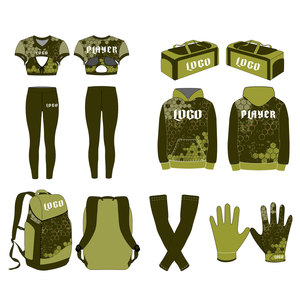 Ladies American Football Jersey Set-Custom Team <b>Name</b> Logo Quick Dry UV Protection Loose Fit Polyester/Spandex Blend - Product Image 1