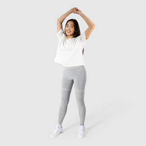 New Styles Simple Knitted Breathable Ladies Top Custom Printing Women T-Shirt High Quality Gym Women T Shirt For Girls - Product Image 1