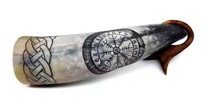 Handmade <b>Drinking</b> Horn with Wooden <b>Stand</b> for Traditional Ceremonies Viking Gatherings and Decorative Use by Artisan Craft - Product Image 5