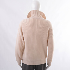 Cardigan en laine unie pour homme, col roulé 1/4 zip, manches classiques, anti-boulochage, tricot épais, idéal pour l'hiver - Product Image 4