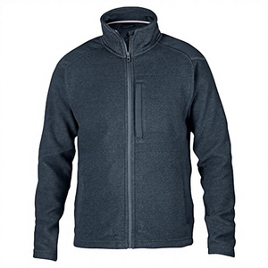 Men's <b>Fleece</b> Jacket Stand Collar <b>Zipper</b> Closure Solid Color Casual Breathable Windproof Sherpa Lined Polyester Winter Wear - Product Image 3