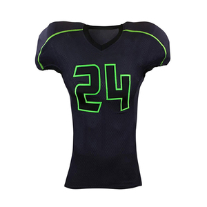 Nouveau design de logo personnalisé, plusieurs couleurs, polyester antibactérien, évacuation de l'humidité, léger, football américain pour adultes, service OEM - Product Image 2