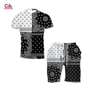 Conjuntos de Camiseta y Pantalones Cortos para Hombre, Verano, Casual, Transpirable, Poliéster/Algodón, Personalizable, Juvenil/Adulto, Alta Calidad, Precio al por Mayor - Product Image 1