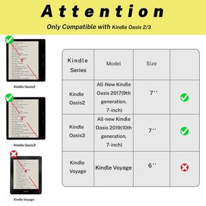 Capa Premium de Couro PU para Kindle Oasis <span class=keywords><strong>2</strong></span>/<span class=keywords><strong>3</strong></span> de 7 Polegadas com Protetor de Tela e Compatibilidade com Auto Sleep/Wake para 9ª e 10ª Geração - Product Image 2