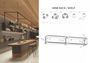 Lampu Sorot Linear Gantung <span class=keywords><strong>LED</strong></span> COB Aluminium Modern dengan Rak Dinding Magnetik untuk Hotel, Ruang Tamu, Kamar Tidur, IP20 - Product Image 2