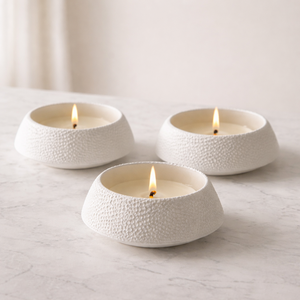 Recipiente de Cerámica Premium para Velas, Silueta Curva, Resistente al Calor, Pared Gruesa, Acabado Liso, Decoración Duradera para el Hogar, Portavelas Individual - Product Image 6