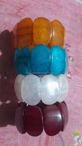 Pulsera de resina de alta calidad Pulsera de resina redonda Brazalete de mujer para mujer Chica Joyería fina con color de tamaño personalizado a bajo precio - Product Image 5