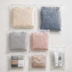 Custom Frosted EVA Zipper <b>Bags</b> Reusable <b>Zip</b> <b>Lock</b> Clothing Packaging Pouches Waterproof Garment Storage <b>Bags</b> with Slider Zipper - Product Image 1