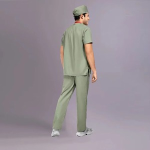 Conjunto de Uniforme Médico de Punto 100% Algodón, Estilo Moderno, Camisa y Pantalón con Cintura Elástica, Marca Pakistaní, para Hospital - Product Image 2