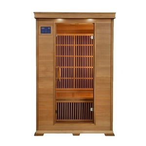 Sauna de Infrarrojos Lejanos para 2 Personas - Spa Interior Premium de Madera de Hemlock Canadiense con Pano - Product Image 1