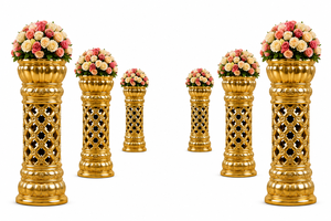 ชุดตกแต่งมณฑปงานแต่งงานแบบโมเดิร์นสั่งทำพิเศษสีสันสวยงาม พร้อมเสาหรูหรา รูปปั้นพระพิฆเนศ เฟอร์นิเจอร์น้ำหนักเบา - Product Image 4
