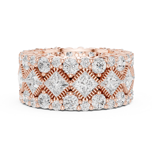 แหวนฮิปฮอปสั่งทำพิเศษ หรูหรา พร้อมเครื่องทดสอบเพชร VVS มอยส์ซาไนต์ ฝังเพชรแบบหนามเตย ทอง 18K รับรองโดย IGI เครื่องประดับชั้นดี - Product Image 1