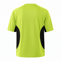 Maillot de pickleball personnalisable en polyester pour homme, col rond, taille élastique, manches courtes, séchage rapide, respirant, prêt à être expédié