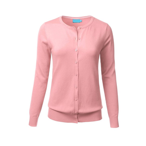 Cárdigan de punto transpirable de cuello alto, informal, largo, liso, antipilling, de alta calidad, a la moda, para invierno, más vendido - Product Image 4