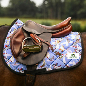 Tapis de selle pour chevaux de haute qualité, sublimation Ski You Later, Tapis de selle d'équitation Horse Dreams de grande qualité, usage polyvalent - Product Image 5