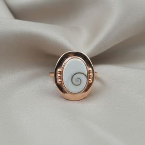 Natural Shiva Eye Shell <b>Ring</b> 925 Sterling <b>Silver</b> Brass Ball Handmade <b>Statement</b> <b>Ring</b> Rose Gold Yellow Gold Plated Jewelry - Product Image 3