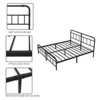 HUY GIA Cadre de lit réglable en fer traditionnel, tailles Full/Full XL/Twin, design stable, mobilier de chambre moderne et industriel ADV-B