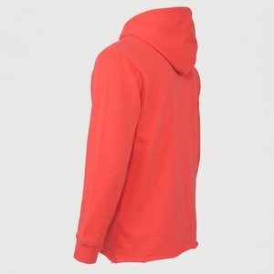เสื้อฮู้ดดี้โอเวอร์ไซส์ผ้าฝ้ายทรงวินเทจฟอกสีแบบทำสีซีดขอบดิบ ตัดสั้น ทรงยูนิเซ็กซ์ สกรีนโลโก้ตามสั่ง OEM - Product Image 4