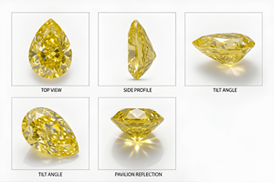 RCK Global Wholesale Fancy Vivid Yellow Poire Diamant de laboratoire synthétique 0.50ct-1.00ct VVS Loose Diamond Matched Paires - Product Image 3