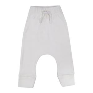 Mallas con cordón de elastano de bambú orgánico de calidad superior blancas-para pantalones y pantalones cortos de bebé - Product Image 1