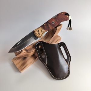 Navaja Plegable Multiusos con Hoja de Acero de 20.8cm, Punta de Gota, Perilla de Pulgar, Mango de Madera, Diseño Artístico, 0.5mm, 6.7in de Longitud Total, Afilada - Product Image 6