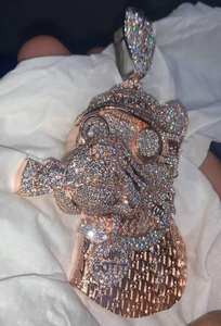 จี้เพชรโมอิสซาไนต์แท้แบบขายส่ง สลักชื่อได้ตามสั่ง สร้อยคอฮิปฮอป รับรองโดย GRA คุณภาพ VVS1 ชุบทอง เครื่องประดับสำหรับผู้ชายสำหรับงานปาร์ตี้ - Product Image 4